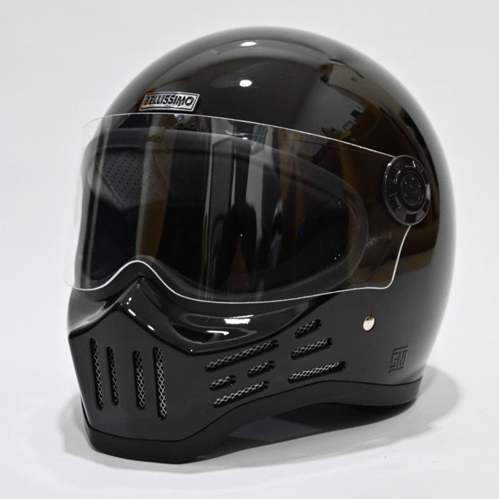 CUSTOM HELMET SIMPSON BLACK / Helm Custom SIMPSON Full Face