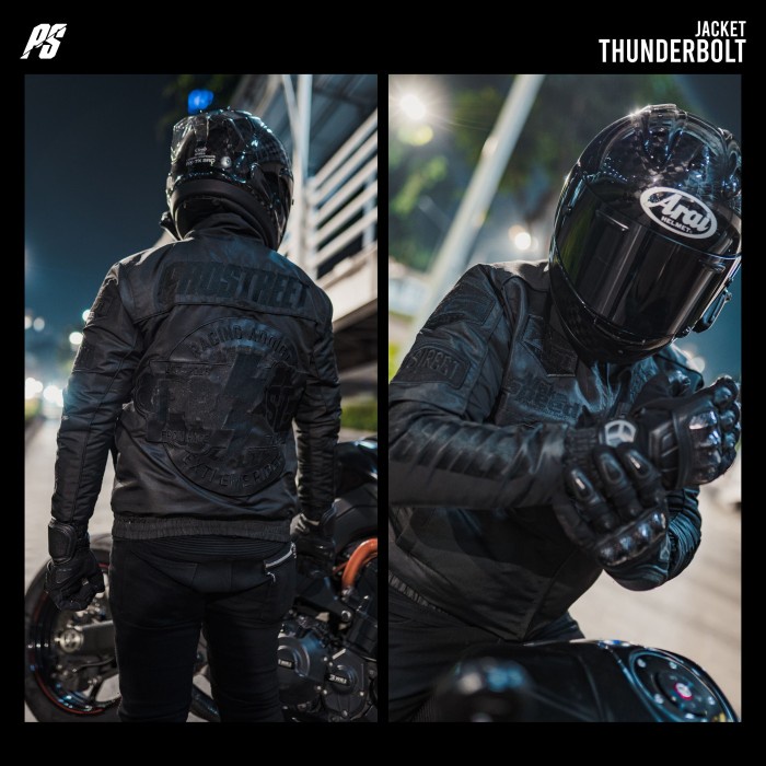 Motor Prostreet Thunderbolt Black - Hitam, L