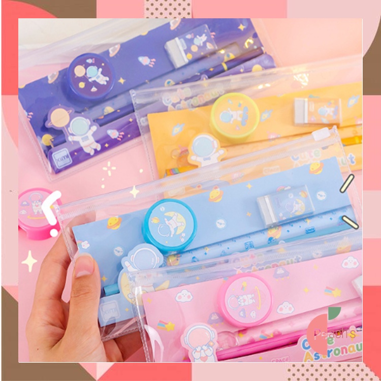 

PEACHs - S5942 Alat Tulis Set Mini Stationary / Set Alat Tulis 5 In 1 Karakter / Warna-Warni Astronot Stationary / Set Alat Tulis