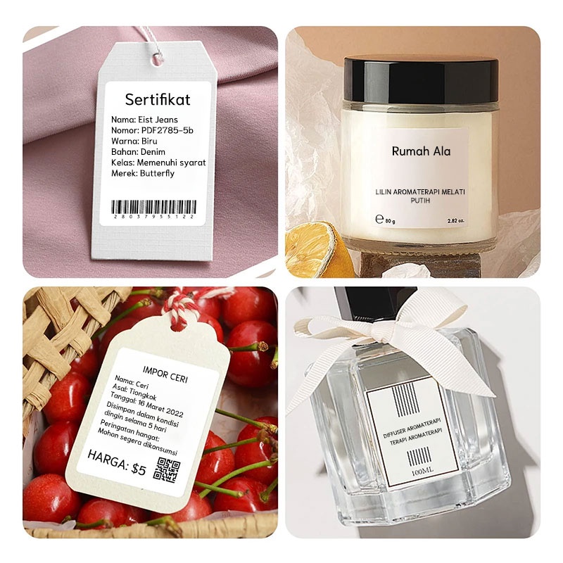 

Ay00! NIIMBOT B1/B21/B3S Kertas Label Termal Putih, untuk Cetak Logo/Pakaian/Barang Dagangan/Harga