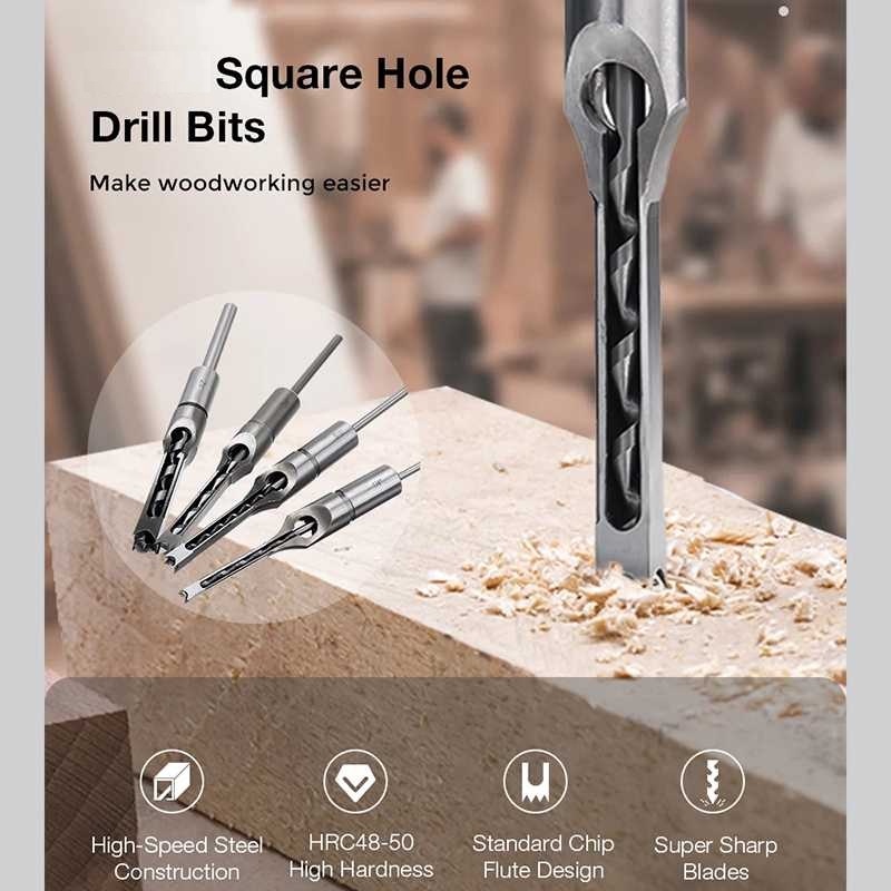 MATA BOR PAHAT BOR BOBOK Bor Persegi Kayu HSS Square Hole Drill - 03