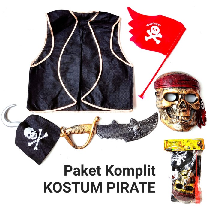 

GROSIR Kostum Pirate Perompak Jack Sparow Cosplay Halloween Bandana Perampok Dekorasi Haloween Harga Grosir Termurah