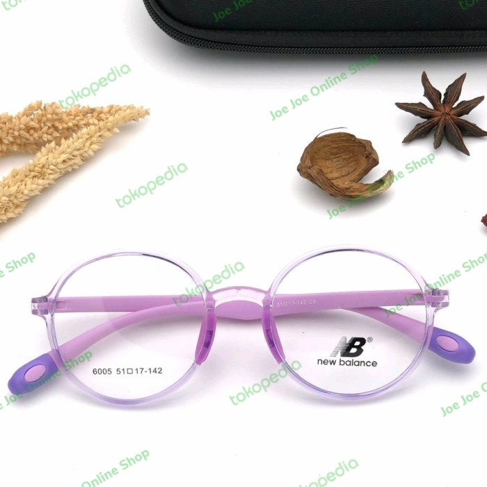 frame kacamata bulat minus anak laki laki perempuan ringan lentur - HANYA FRAME