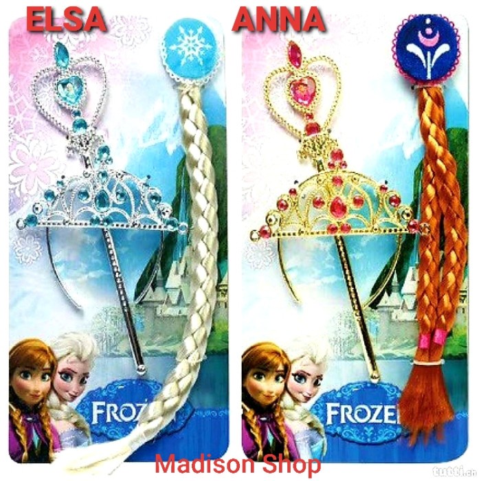Rambut Mahkota Crown Elsa Kostum Frozen 2 Hadiah Kado Ultah Anak Murah - Mahkota Elsa