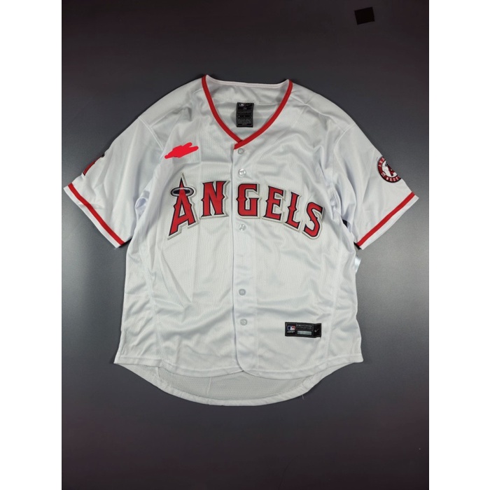 Baju Jersey Baseball MLB Los Angeles Angels Import Quality White