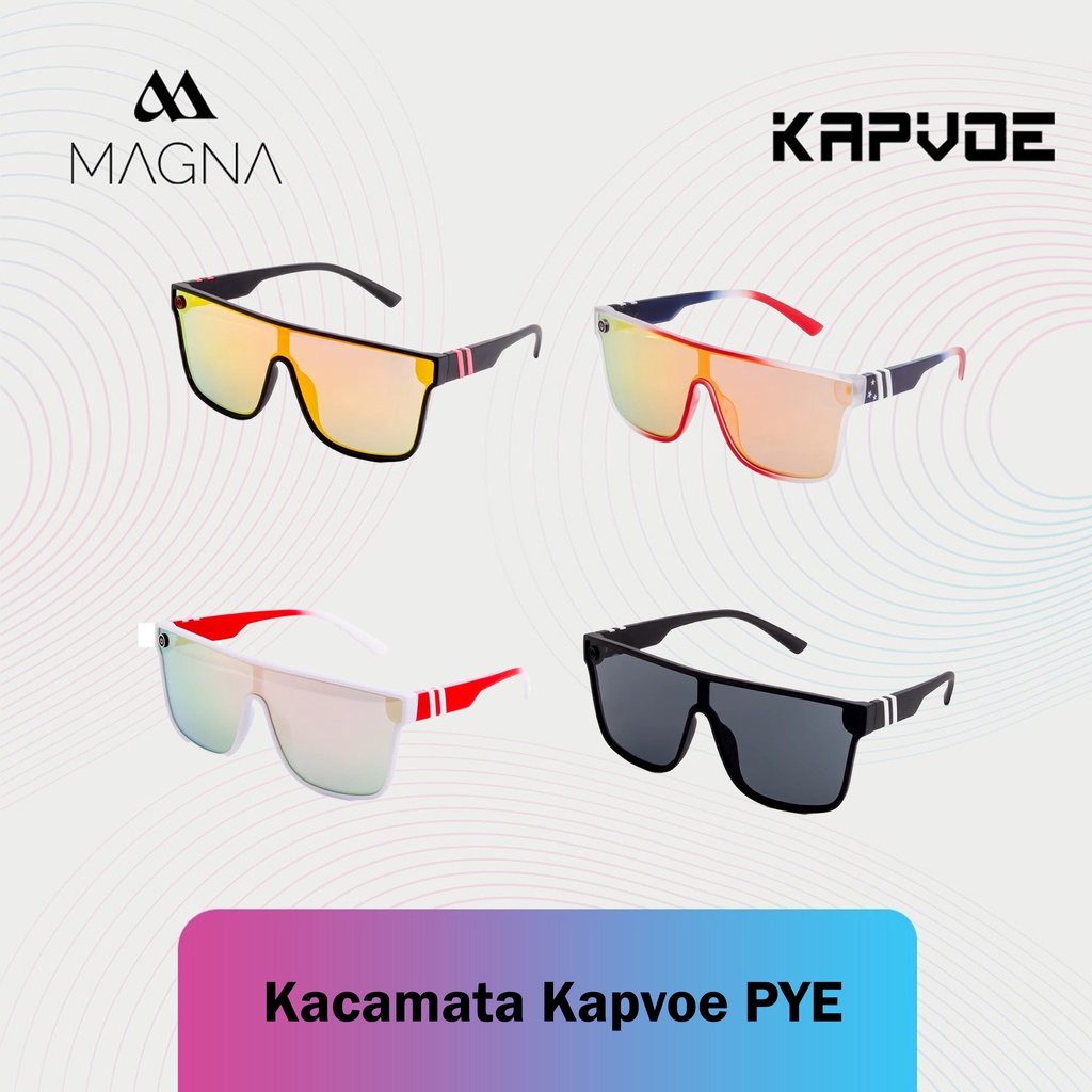 Kacamata Kapvoe Denver PYE Kaca Mata Casual Olahraga Gowes Lari Hiking Sunglasses Polarized Lens Spo