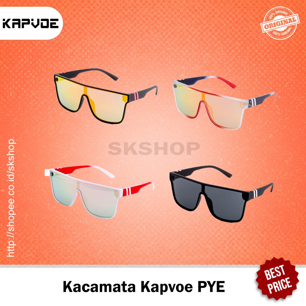 Kacamata Kapvoe Denver PYE Polarized Lens Kaca Mata Olahraga Gowes Lari Hiking Sunglasses Sport Casu