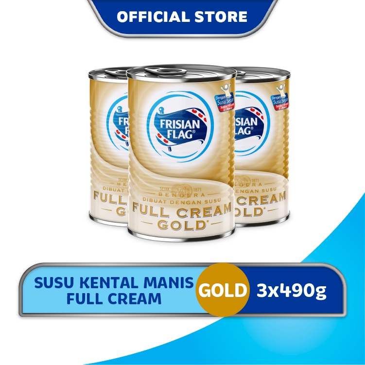 

Frisian Flag Susu Kental Manis Gold Kaleng 490gr - 3 Pcs