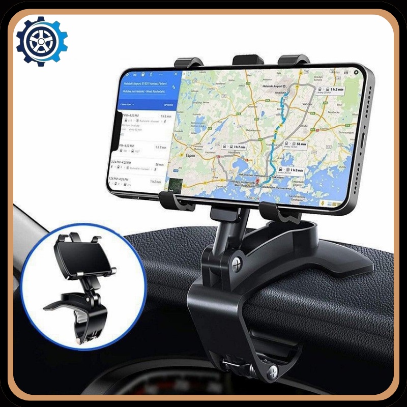 Phone Holder Mobil Holder Dashboard Mobil Jepit NB35 4 in 1 Dudukan Hp Universal Original Untuk Pemasangan Di Dashboard Sunvisor Rearview 【Leleh】