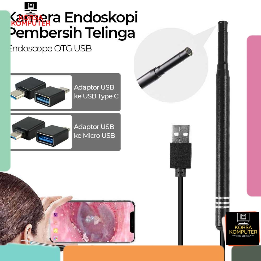 Kamera Endoskopi Pembersih Telinga Android Endoscope OTG USB Endoscope Camera Kamera Telinga Endosko