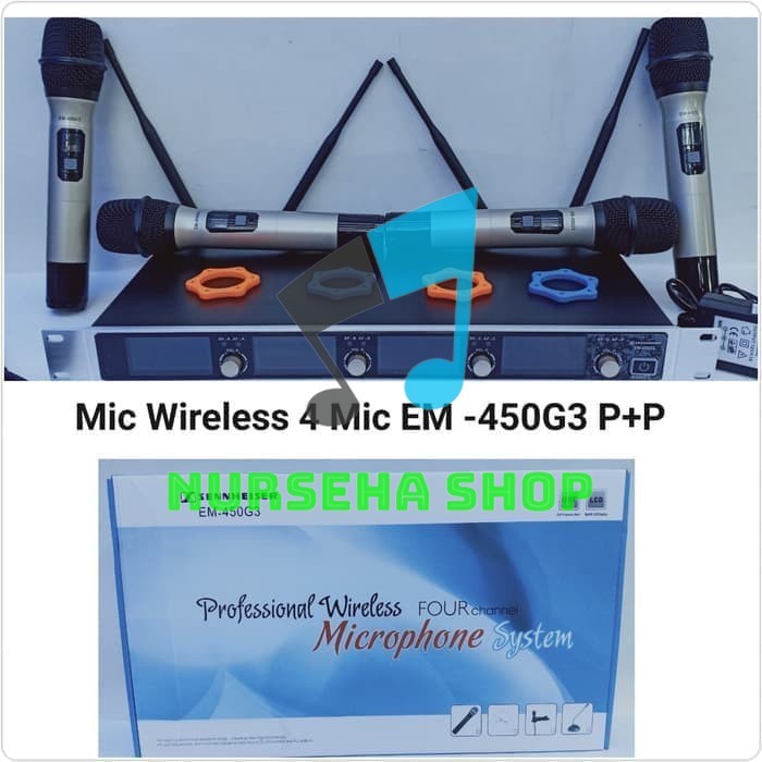 Mic Wireles Sennheiser Em450g3 4mic Pegang