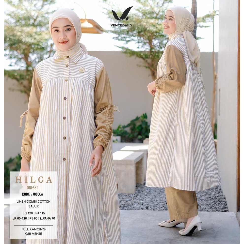 Setelan wanita jumbo Hilga/ setelan wanita jumbo/ setelan wanita casual/ busana muslim wanita/baju k