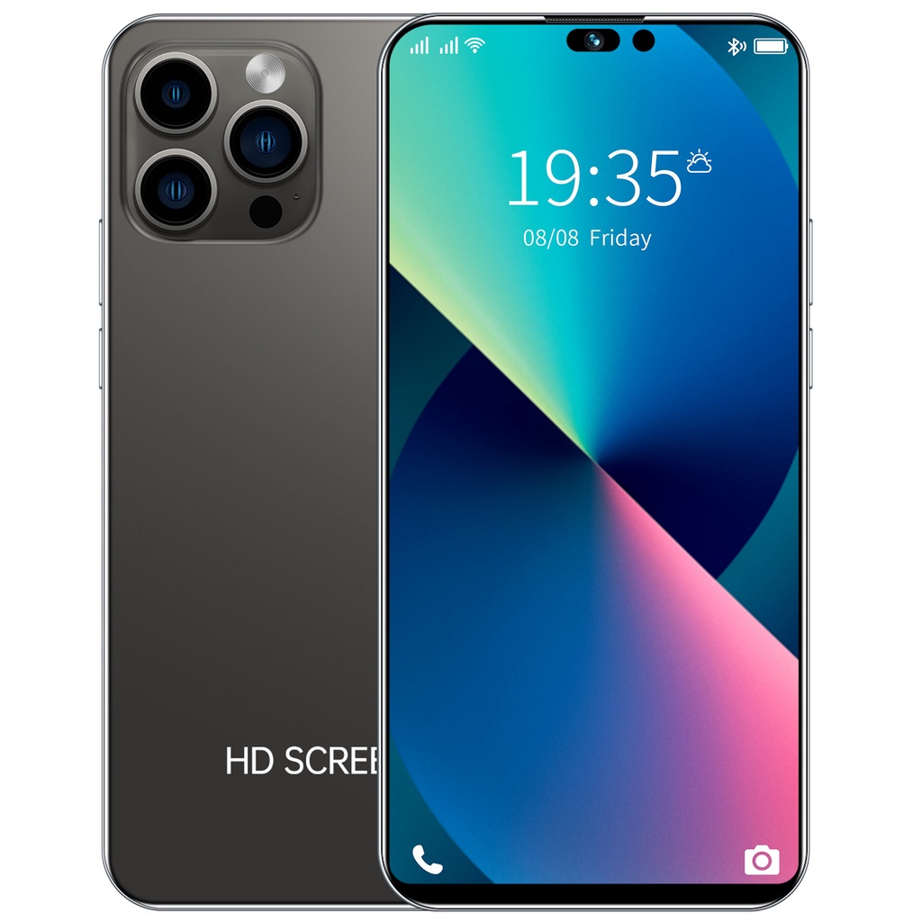 【Bisa COD】lPhone i14 Pro Max Handphone Asli 7.5lnci 12GB RAM+512GB ROM HD Kamera Dual SlM Dual 5G WiFi Smartphone Siswa Belajar Ponsel dual card dual standby gaming phone hp murah M|STER|B0X FUJI33shop-i14-Hitam