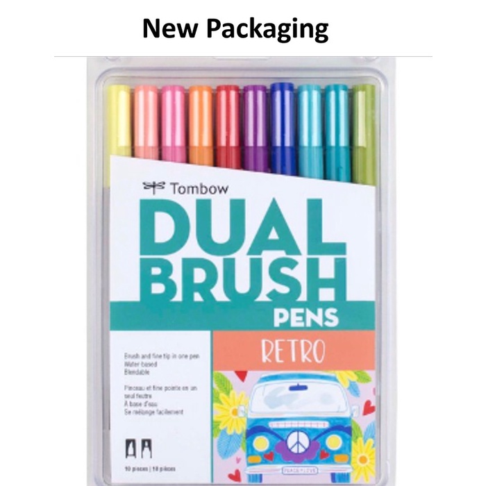 

[KL-0264) Tombow Dual Brush Pen ABT, Retro, set 10, free case