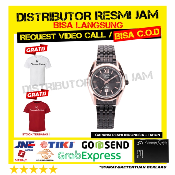 JAM ALEXANDRE CHRISTIE WANITA AC8501LD AC8501 8501LD GARANSI RESMI