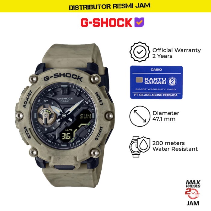 GShock GA-2200SL-5ADR GA-2200 GA2200SL GA2200 Garansi Resmi 2 Tahun