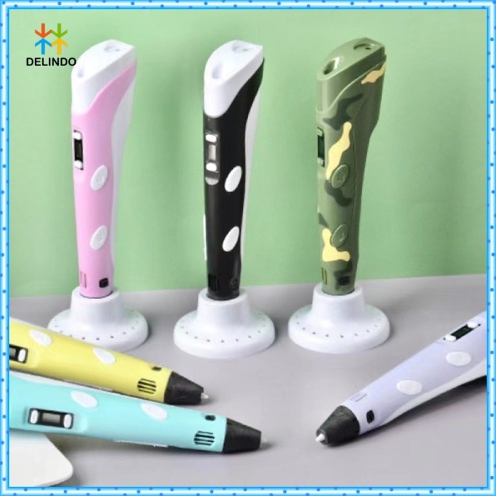 

ORI!! 3d Pen Pulpen 3 Dimensi Stereoscopic Printing Pen Portale Mainan - Hitam