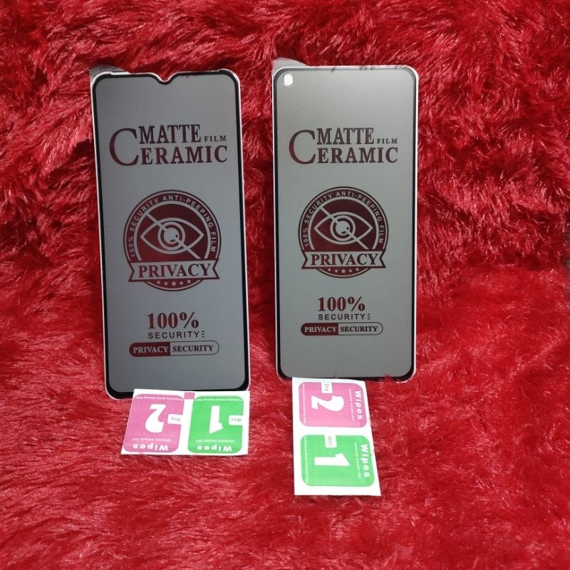 TG SPY Tempered Glass Ceramic Spy Vivo S1 Pro Anti Gores Matte Privacy Anti SPY Hf acc