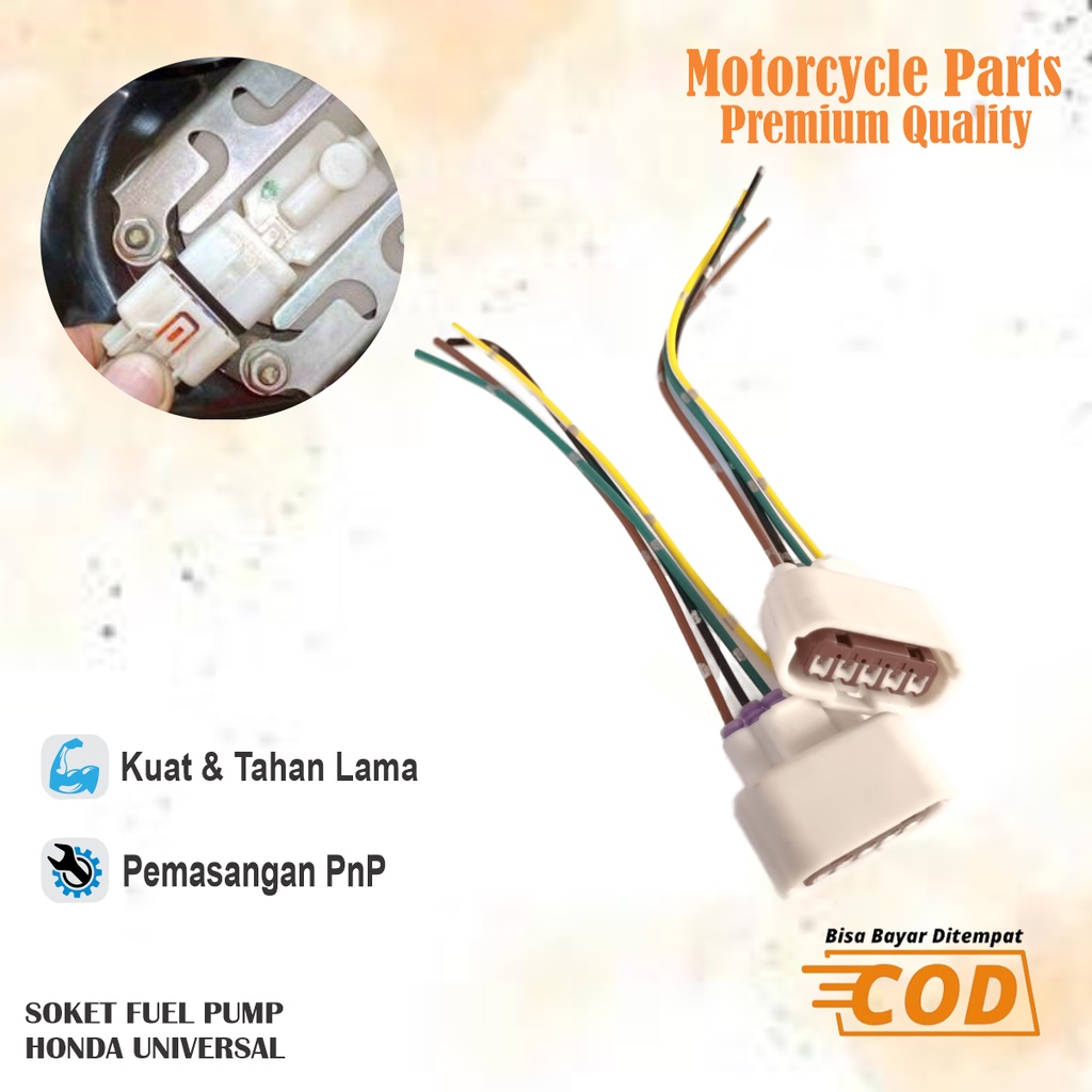 Switch Soket Fuel Pump Honda Beat Vario Scoopy Sonic Blade Universal Socket Kabel Motor Matic