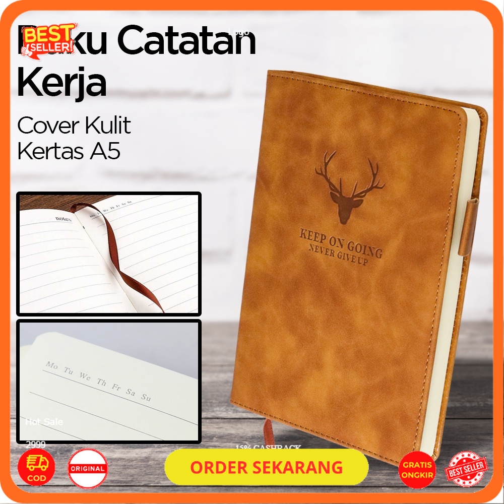 

Buku Catatan Kerja Notebooks Cover Kulit Kertas A5