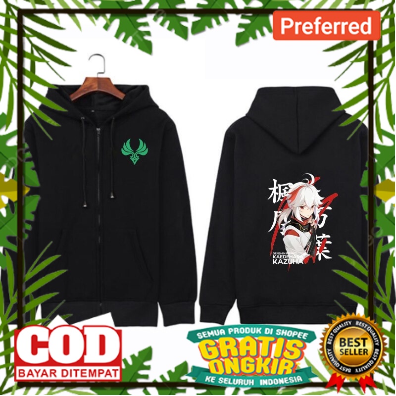 SUPER BIG PROMO /Jaket Jacket Resleting Hoodie Anime Hu Tao Kaedehara Kazuha  Klee Xiao Genshin Impa