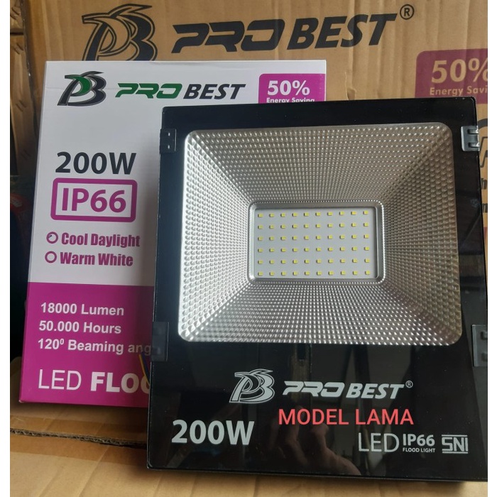 Lampu Sorot Led/Lampu Tembak Led 200w 200 Watt putih / white - putih probest