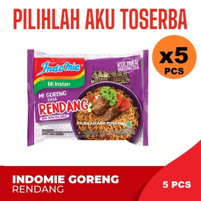 

Mie Instant INDOMIE GORENG RENDANG - ( HARGA 5 PCS )