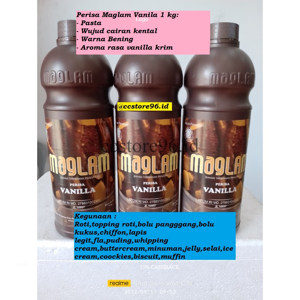 

Maglam Perisa Makanan/ Minumana 1 KG Rasa Vanila