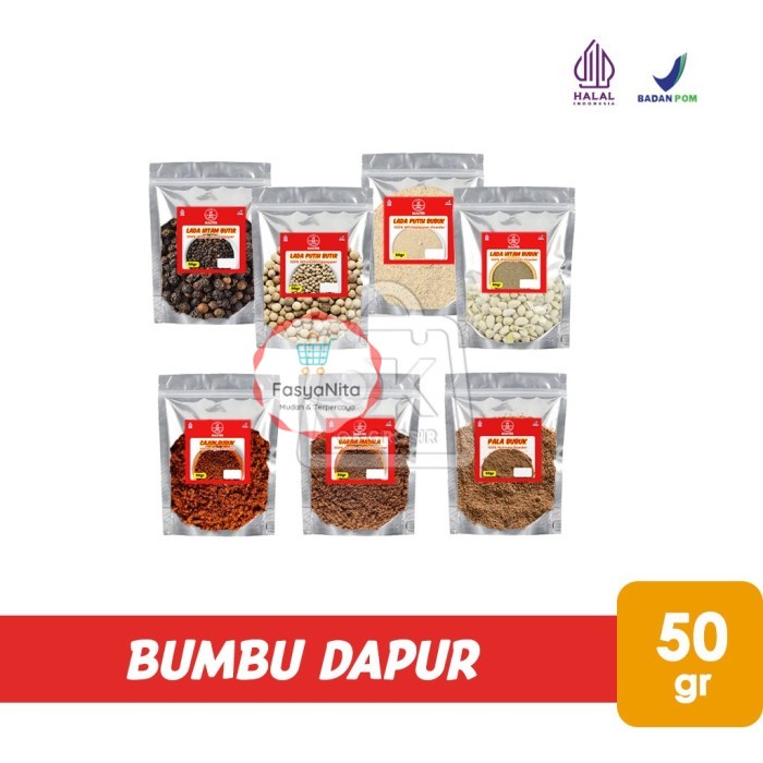

Bumbu Dapur Lengkap Aneka Rempah Bumbu Masak (50 gr) - LadaHitamButir - FasyAnita Mart Denpasar