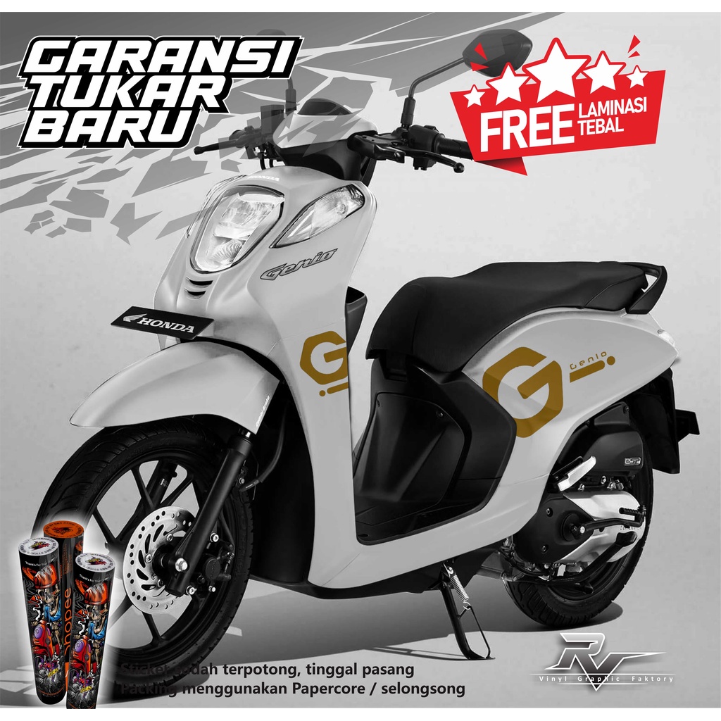 g06 Decal Stiker Sticker setiker Motor Genio Custom FULL BODY Simple - Aksesoris cutting sticker set