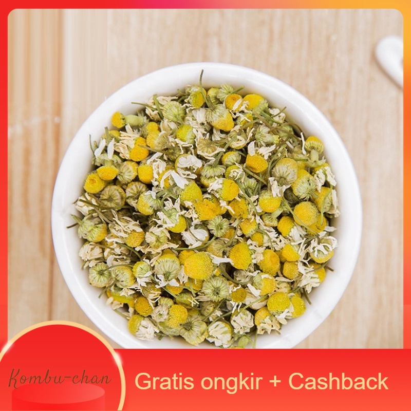 

Dried Chamomile Flower Tea Premium Loose Leaf / Teh Bunga Kamomil Camomile Kering bebas kafein, wangi tidak pahit Organik siap seduh untuk relaksasi, insomnia tidur, meredakan flu dan nyeri menstruasi | Kombu-chan Tisane Series