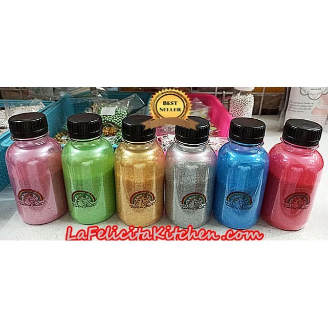 

wasitastore [Promo Murah] PINK HOT 100G SPRINKLES GOLD SANDING SUGAR EDIBLE CAKE KUE FOOD GULA - EMAS