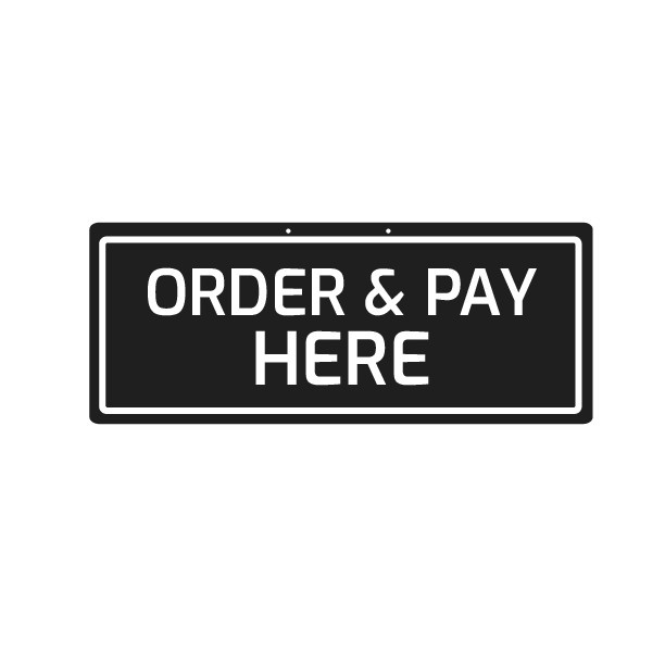 

Sign Order & Pay Here Akrilik 50x20 / Signage Akrilik / Sign Acrylic