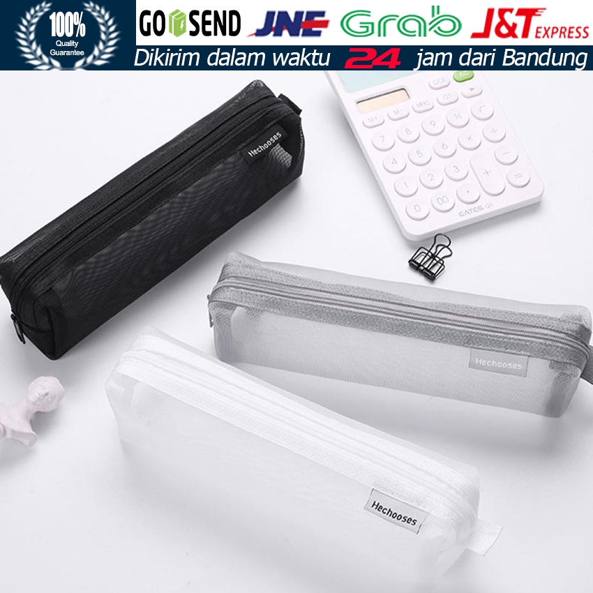 

Tempat Pensil Transparan / Kantong Pensil Jala / Sederhana Kantong Pensil Kreatif