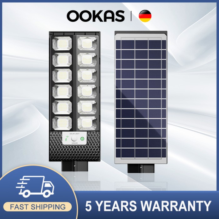 OOKAS Lampu Jalan Tenaga Surya LED Outdoor Waterproof Sensor Lampu - 100W
