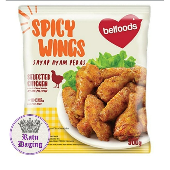 

Belfoods Sayap Ayam Pedas / Spicy Chicken Wings 500gr