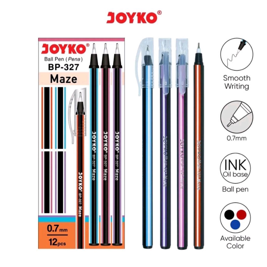 

Pulpen Ulir Joyko Maze BP-327 Tinta Hitam 0.7 MM