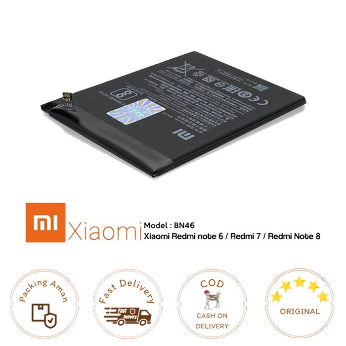 BATERAI / BATERY  XIAOMI Redmi Note 6 / Redmi 7 / Redmi Note 8 BN46 ORI