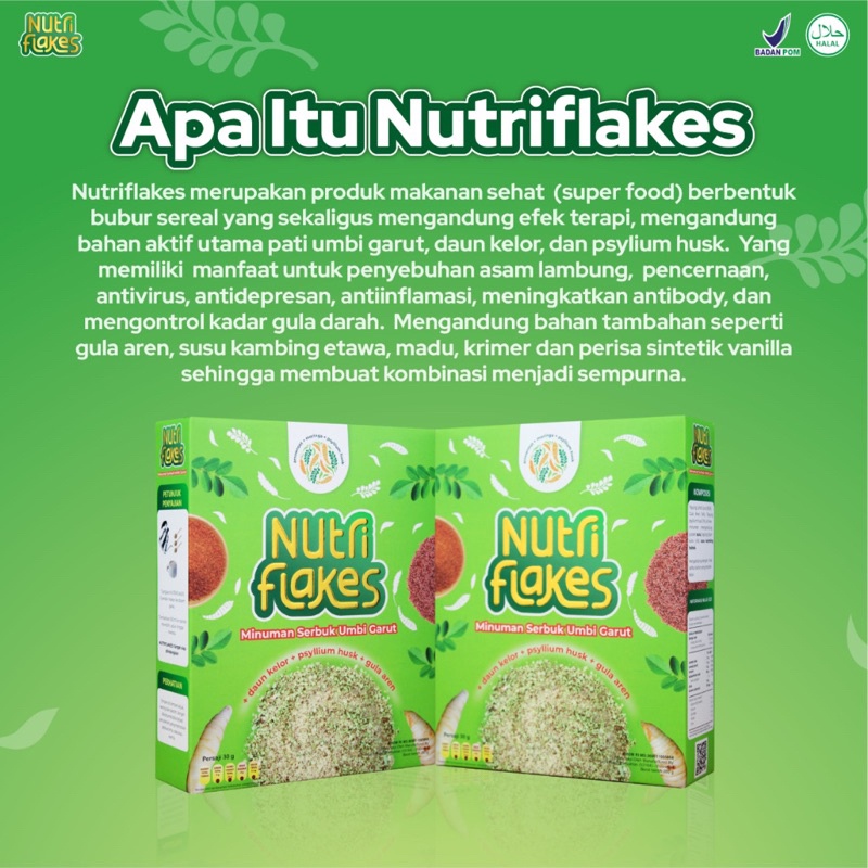 

100% ORIGINAL NUTRIFLAKES SEREAL UMBI GARUT 280gr SEREAL PROGRAM DIET