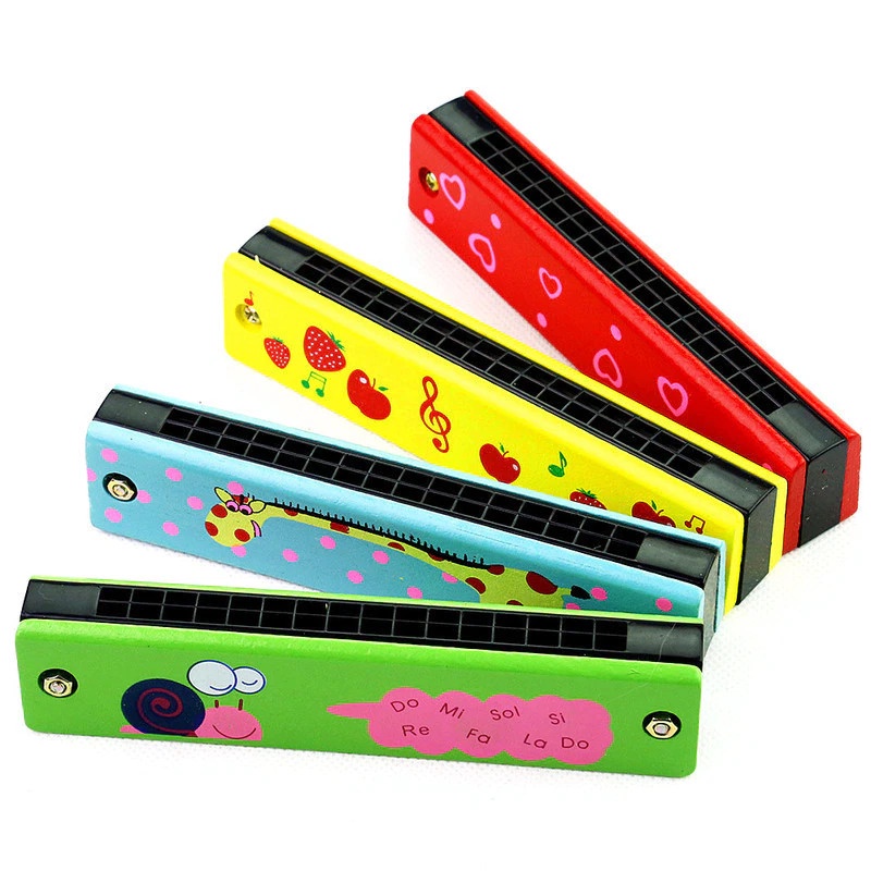 mainan anak dewasa Alat Musik Harmonika Anak Harmonica Musical Toy 16 Holes Wmn136 Mix Color Ori-YA
