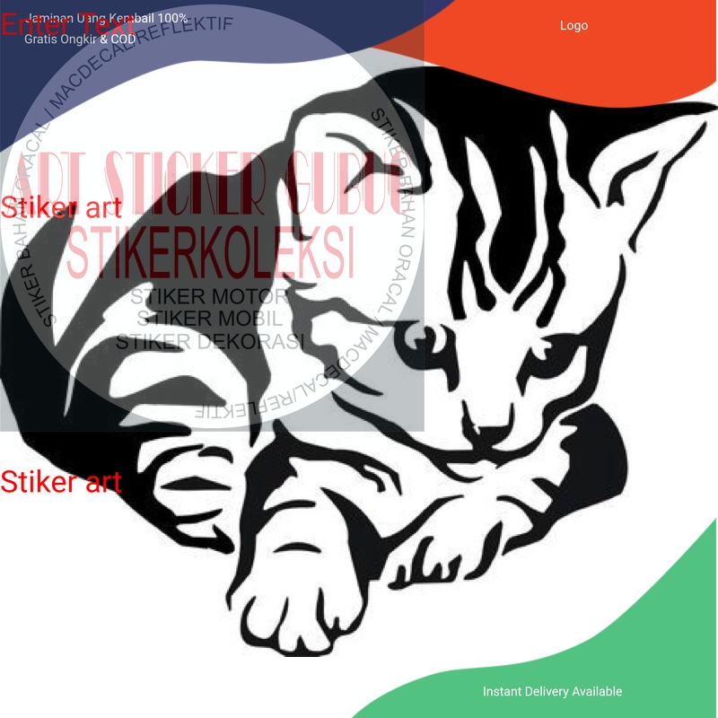 STIKER STICKER MOBIL/STICKER CUTTING KUCING UNTUK KACA MOBIL BELAKANG