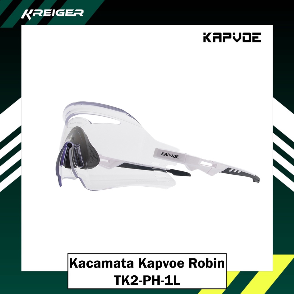 Kacamata Sepeda Kapvoe ROBIN TK2-PH-1L Kaca Mata Photochromic Lens Sport Anti UV Sunglasses Lensa Fo