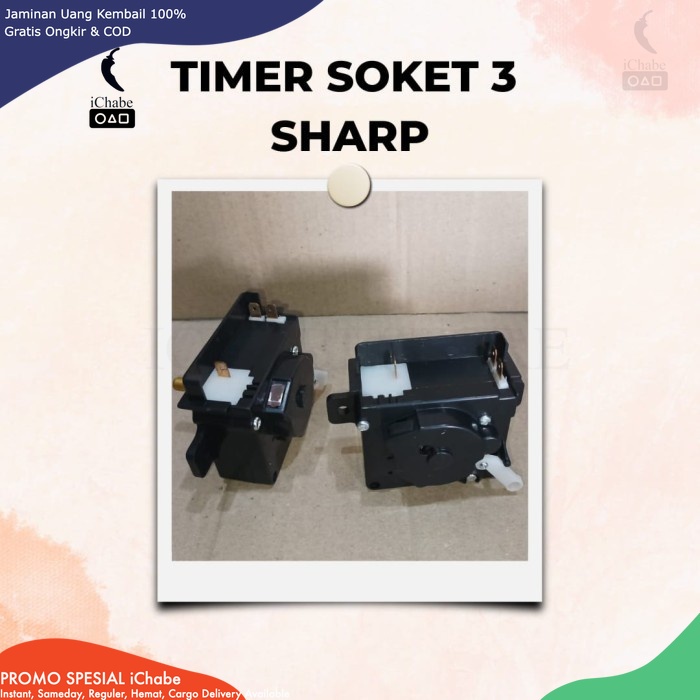 [BISA COD] BE Promo Timer Mesin Cuci 3 Socket Model Sharp / Switch Tombol Mesin Cuci