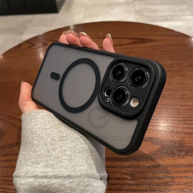 Casing Pelindung Hp Translucent Magsafe Case iPhone 15 14 13 Pro Max Plus Camera Protect Original
