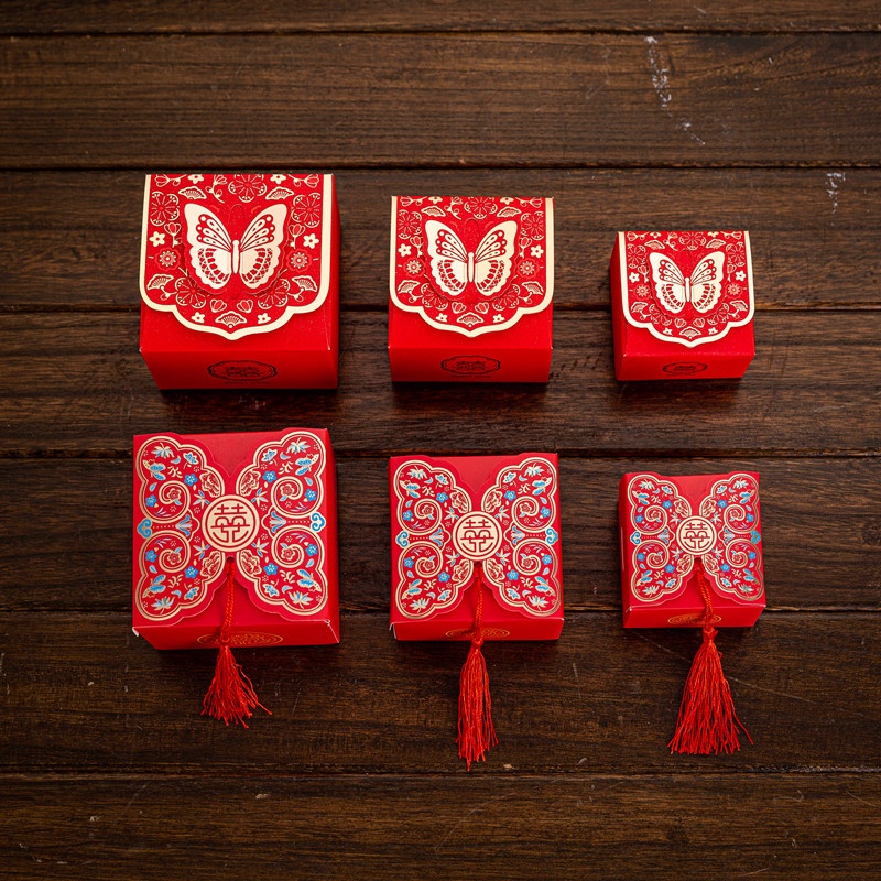 

(Yunita) KOTAK SOUVENIR GLITER WEDDING LOGO SHUANG XI / KUPU2 /KOTAK PERMEN TEAPAI/ SANGJIT/ SHUANXI BOX