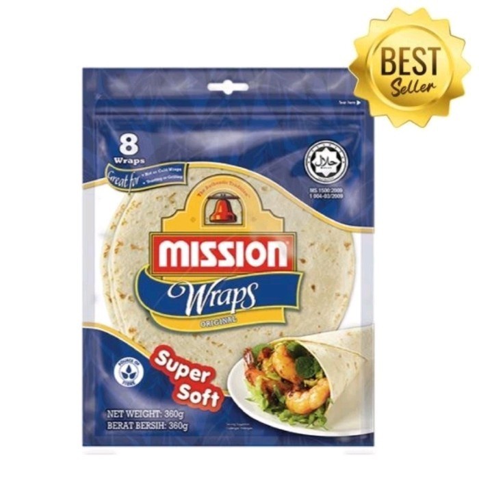 

Mission Wraps Original 360 gr ( isi 8)