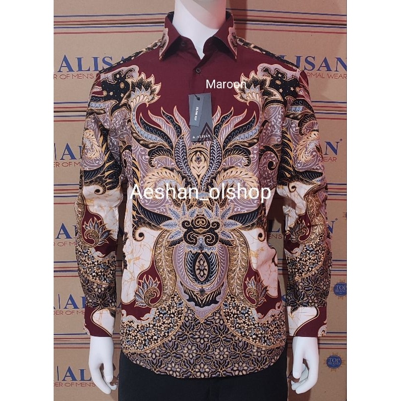 Alisan Kemeja Batik Printing SLIMFIT Panjang