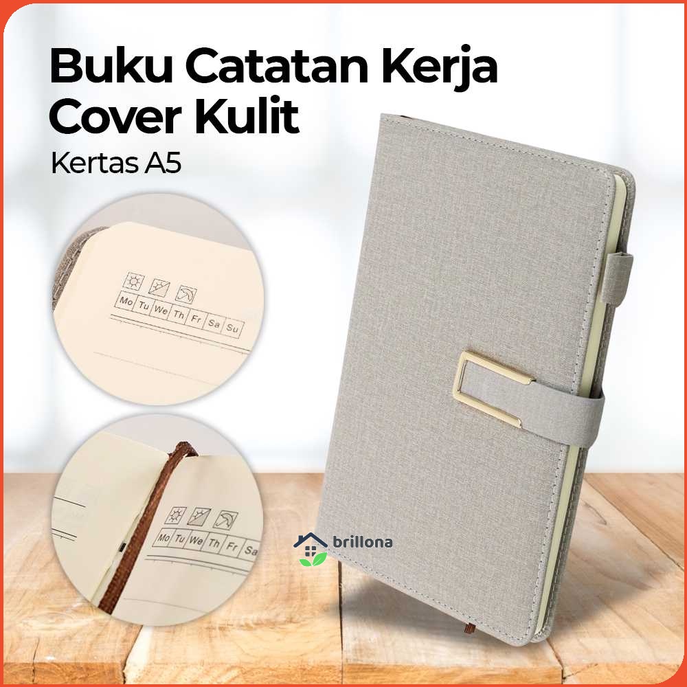 

LemonBest Notebook Buku Jurnal Catatan Diary Cover Kulit A5 - JSK25