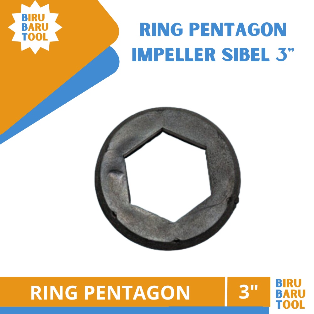 KARET RING PENTAGON 3" SUBMERSIBLE POMPA AIR SIBEL SATELIT 3 inch / Suku Cadang Sparepart Pompa Air