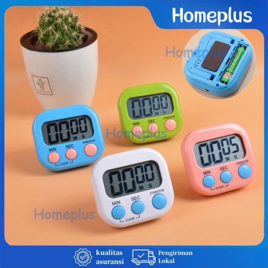 HomePlus Digital Kitchen Timer Alarm Dapur Masak Clock Stopwatch Jam Digital Masak Magnet Jam Alarm 